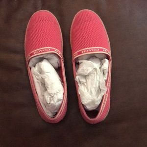 NIB Coach Signature Pink Espadrilles Shoes Sz 8.5